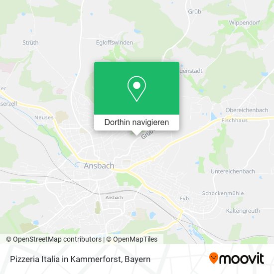 Pizzeria Italia in Kammerforst Karte
