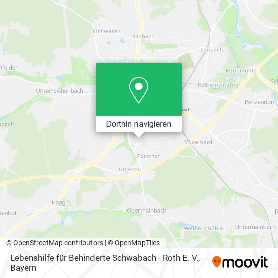 Lebenshilfe für Behinderte Schwabach - Roth E. V. Karte