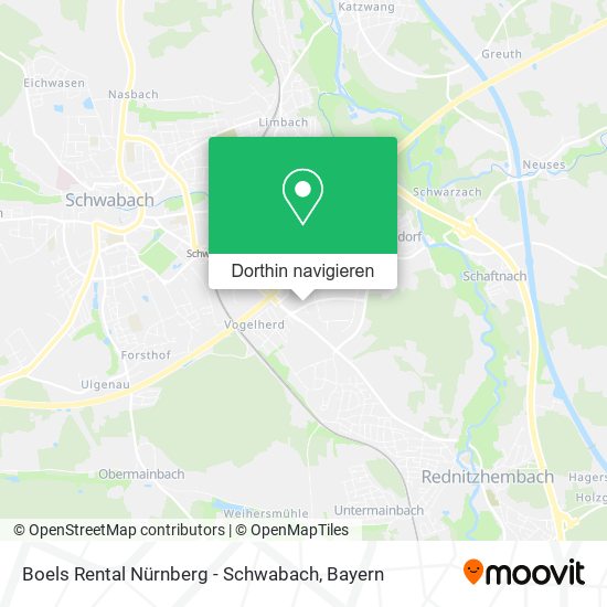 Boels Rental Nürnberg - Schwabach Karte