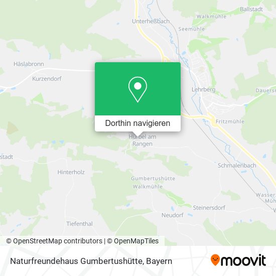 Naturfreundehaus Gumbertushütte Karte