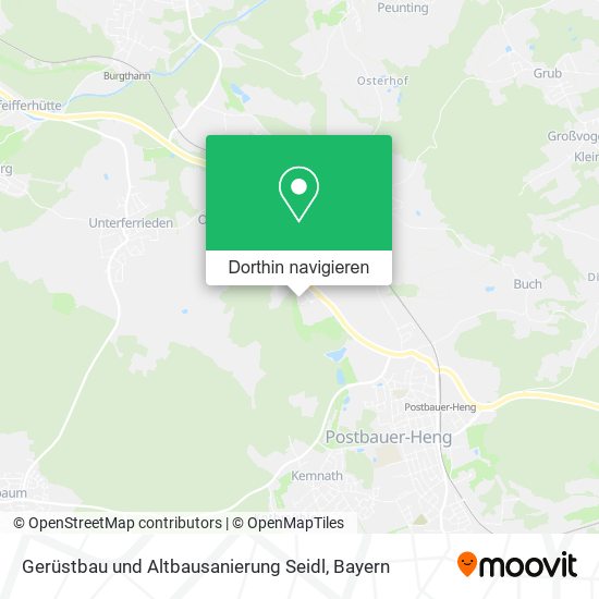 Gerüstbau und Altbausanierung Seidl Karte
