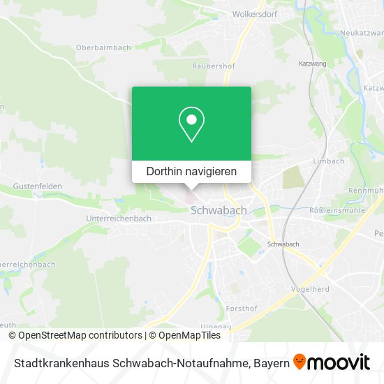 Stadtkrankenhaus Schwabach-Notaufnahme Karte