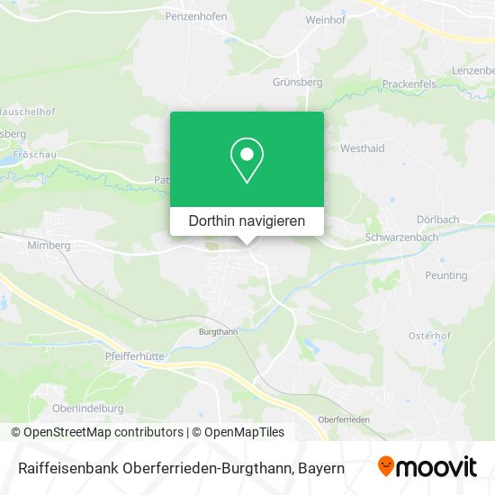 Raiffeisenbank Oberferrieden-Burgthann Karte