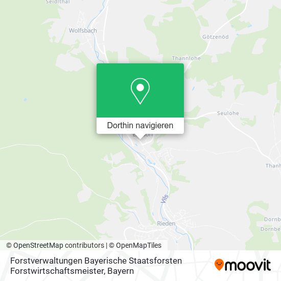 Forstverwaltungen Bayerische Staatsforsten Forstwirtschaftsmeister Karte