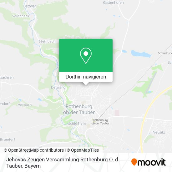 Jehovas Zeugen Versammlung Rothenburg O. d. Tauber Karte