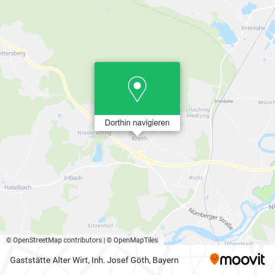Gaststätte Alter Wirt, Inh. Josef Göth Karte