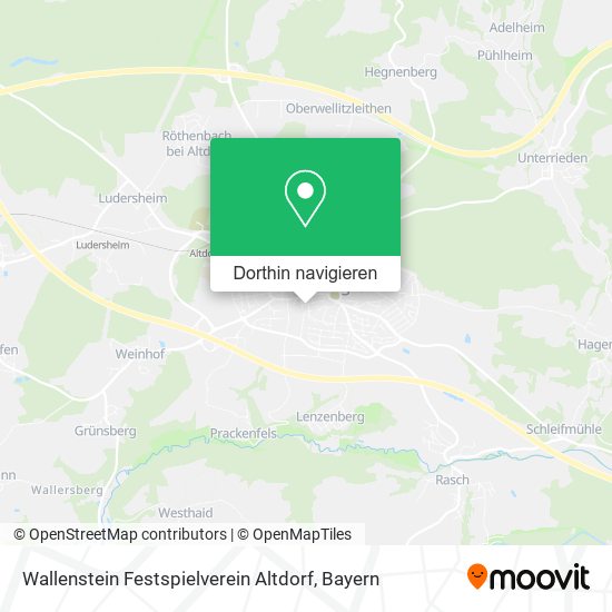 Wallenstein Festspielverein Altdorf Karte
