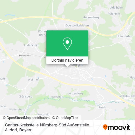 Caritas-Kreisstelle Nürnberg-Süd Außenstelle Altdorf Karte