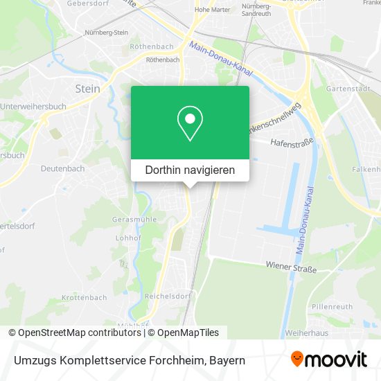 Umzugs Komplettservice Forchheim Karte