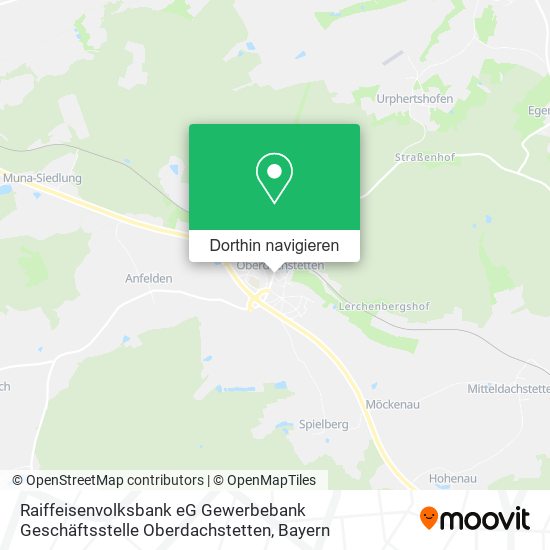 Raiffeisenvolksbank eG Gewerbebank Geschäftsstelle Oberdachstetten Karte