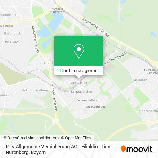 R+V Allgemeine Versicherung AG - Filialdirektion Nürenberg Karte