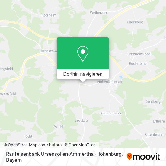 Raiffeisenbank Ursensollen-Ammerthal-Hohenburg Karte