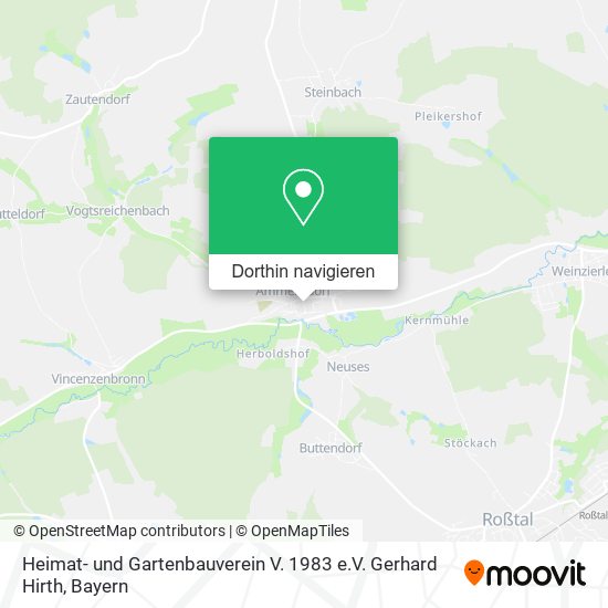 Heimat- und Gartenbauverein V. 1983 e.V. Gerhard Hirth Karte