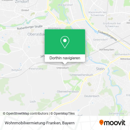 Wohnmobilvermietung-Franken Karte