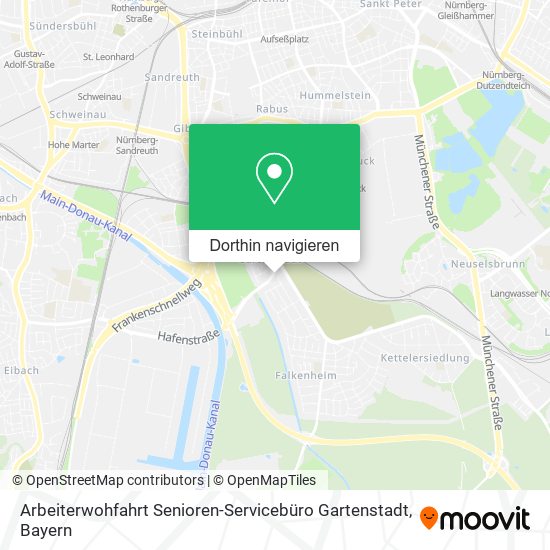 Arbeiterwohfahrt Senioren-Servicebüro Gartenstadt Karte