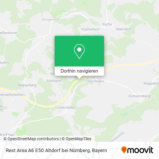 Rest Area A6 E50 Altdorf bei Nürnberg Karte