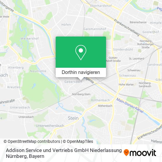Addison Service und Vertriebs GmbH Niederlassung Nürnberg Karte