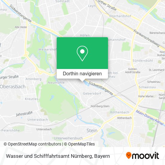 Wasser und Schifffahrtsamt Nürnberg Karte
