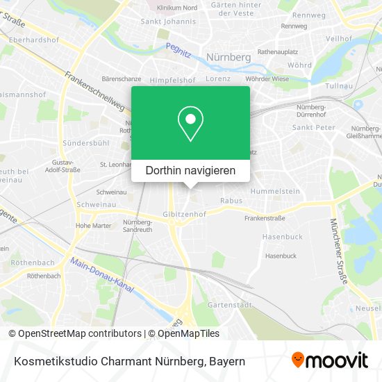 Kosmetikstudio Charmant Nürnberg Karte