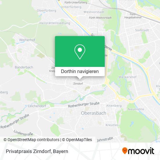 Privatpraxis Zirndorf Karte