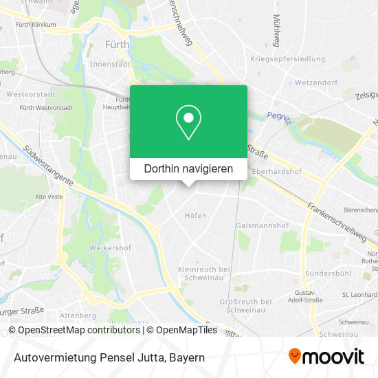 Autovermietung Pensel Jutta Karte