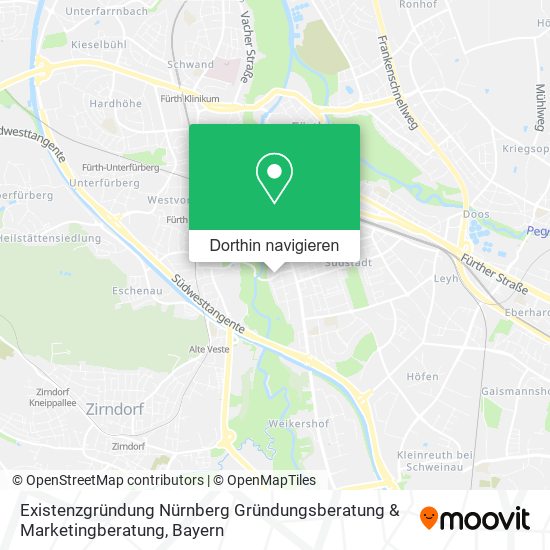 Existenzgründung Nürnberg Gründungsberatung & Marketingberatung Karte