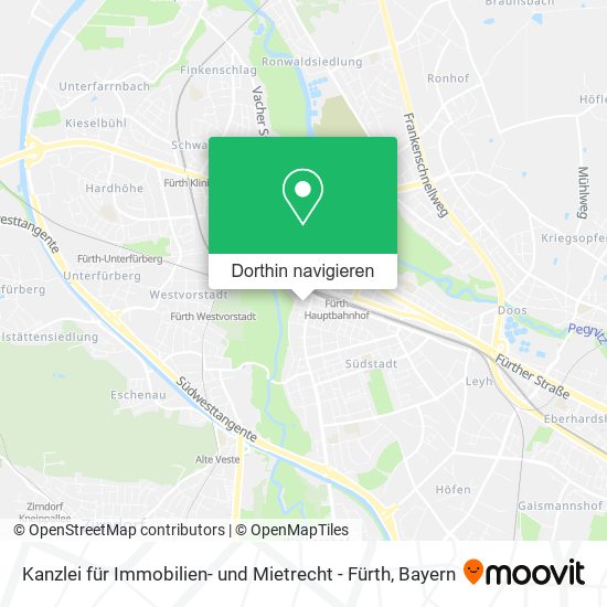 Kanzlei für Immobilien- und Mietrecht - Fürth Karte