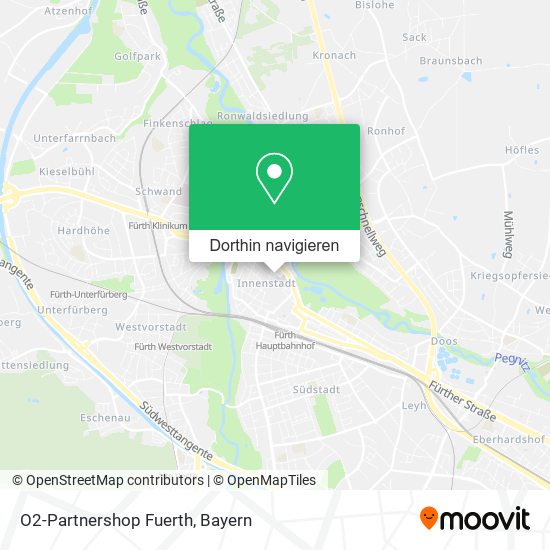 O2-Partnershop Fuerth Karte