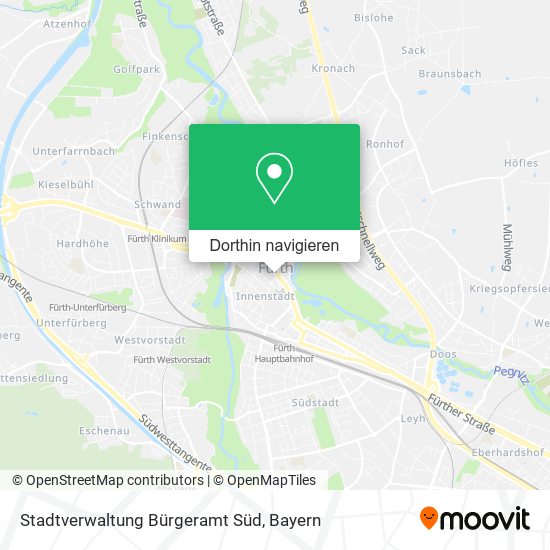 Stadtverwaltung Bürgeramt Süd Karte