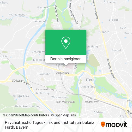 Psychiatrische Tagesklinik und Institutsambulanz Fürth Karte