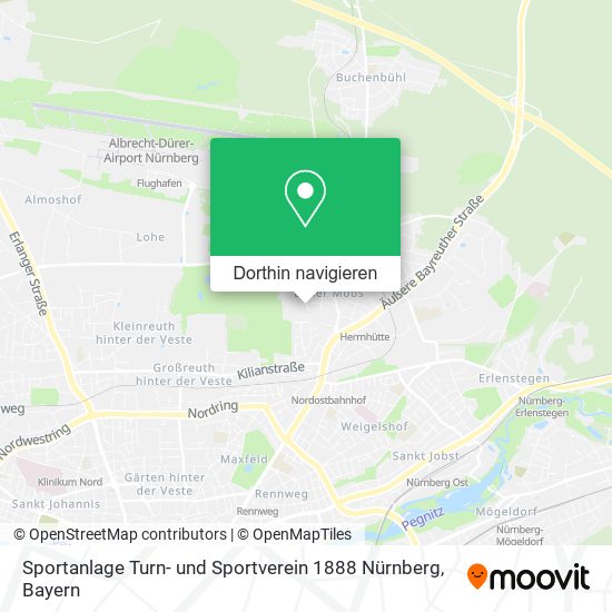 Sportanlage Turn- und Sportverein 1888 Nürnberg Karte