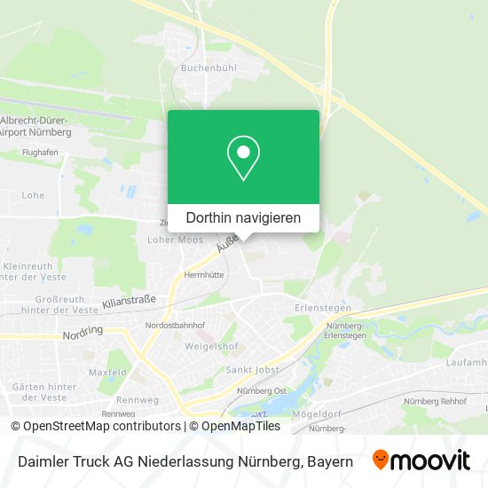 Daimler Truck AG Niederlassung Nürnberg Karte
