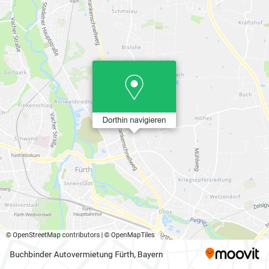 Buchbinder Autovermietung Fürth Karte