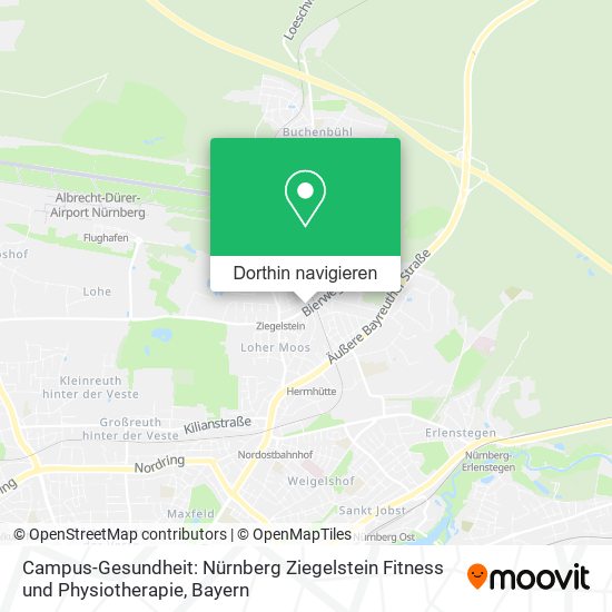 Campus-Gesundheit: Nürnberg Ziegelstein Fitness und Physiotherapie Karte
