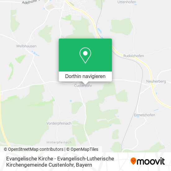 Evangelische Kirche - Evangelisch-Lutherische Kirchengemeinde Custenlohr Karte