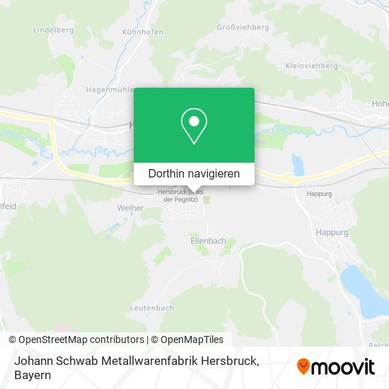 Johann Schwab Metallwarenfabrik Hersbruck Karte