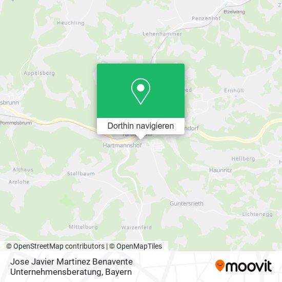 Jose Javier Martinez Benavente Unternehmensberatung Karte