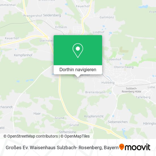 Großes Ev. Waisenhaus Sulzbach- Rosenberg Karte