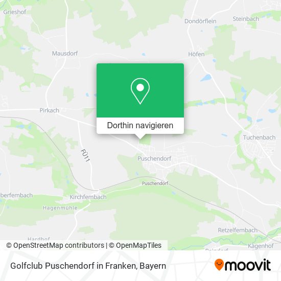 Golfclub Puschendorf in Franken Karte