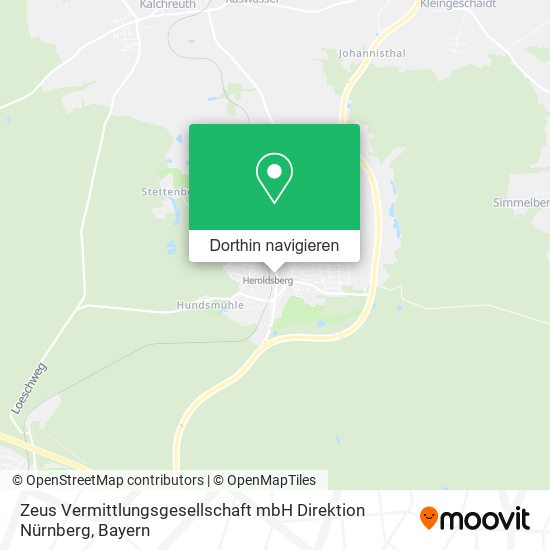 Zeus Vermittlungsgesellschaft mbH Direktion Nürnberg Karte