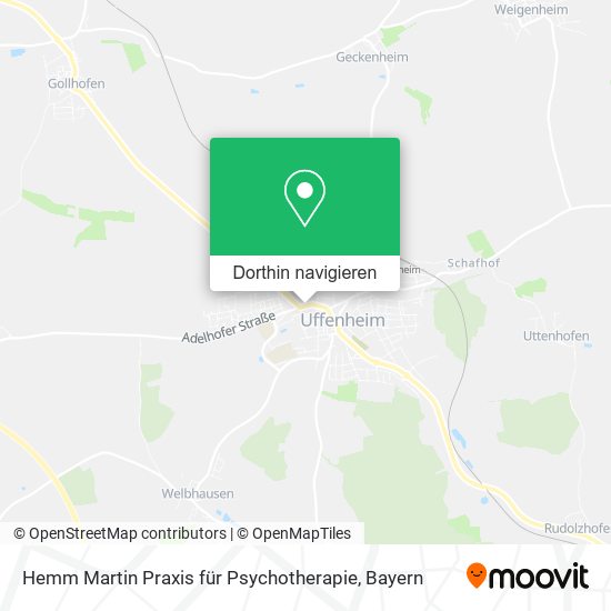 Hemm Martin Praxis für Psychotherapie Karte