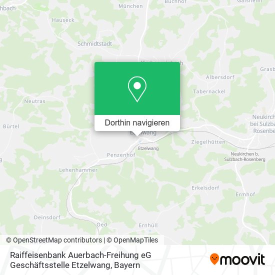 Raiffeisenbank Auerbach-Freihung eG Geschäftsstelle Etzelwang Karte