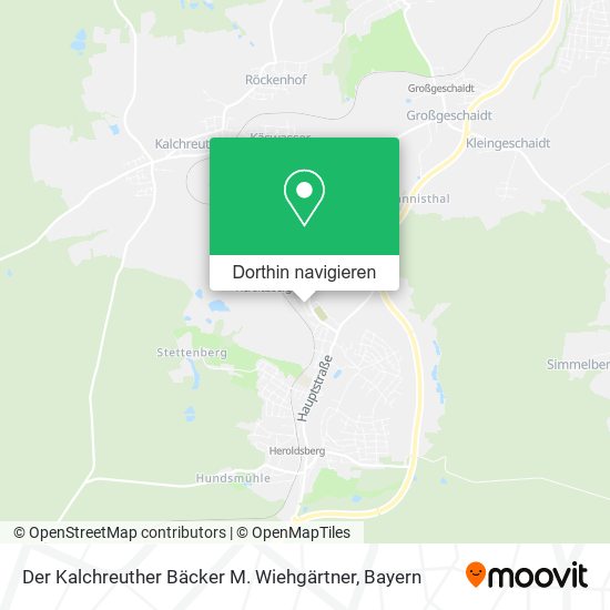 Der Kalchreuther Bäcker M. Wiehgärtner Karte