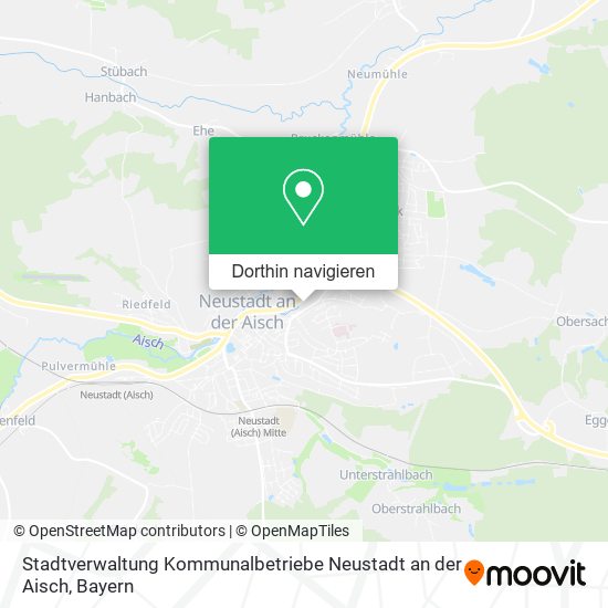 Stadtverwaltung Kommunalbetriebe Neustadt an der Aisch Karte