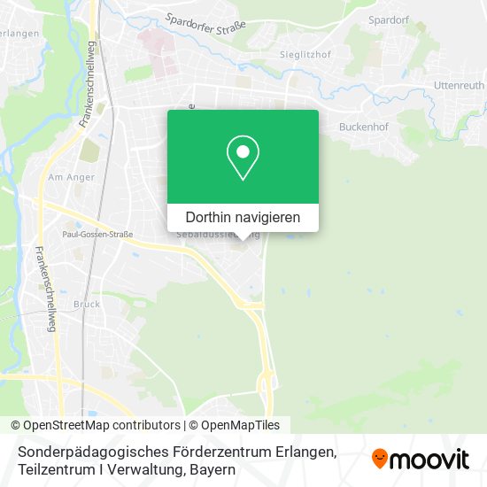 Sonderpädagogisches Förderzentrum Erlangen, Teilzentrum I Verwaltung Karte