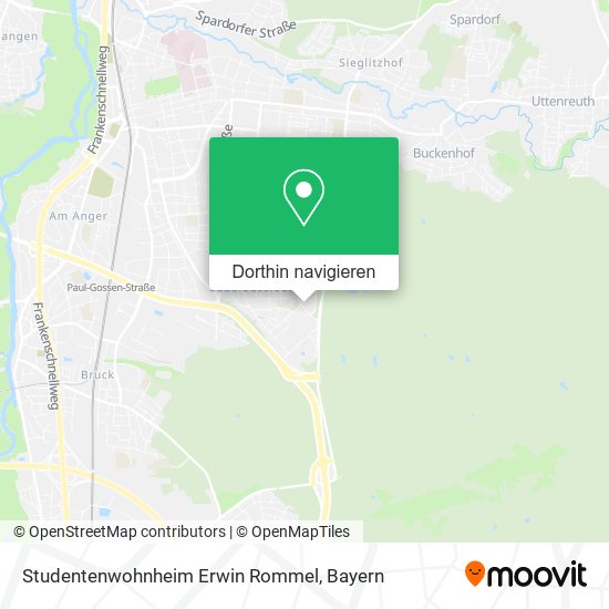 Studentenwohnheim Erwin Rommel Karte