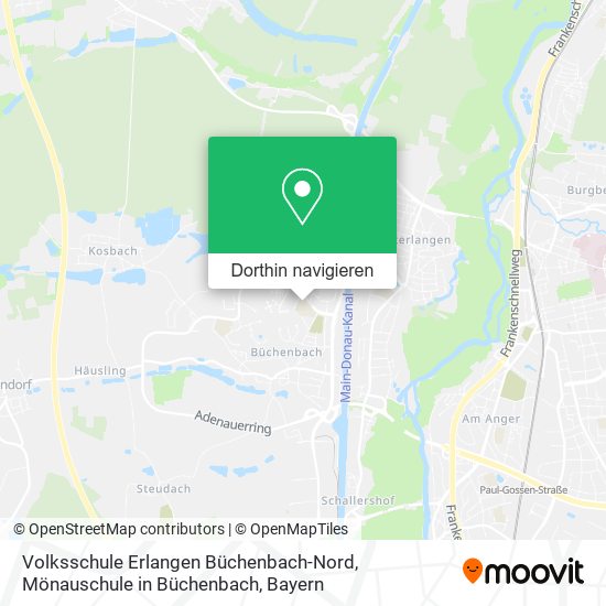 Volksschule Erlangen Büchenbach-Nord, Mönauschule in Büchenbach Karte