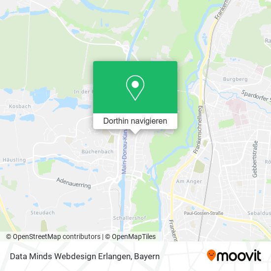 Data Minds Webdesign Erlangen Karte