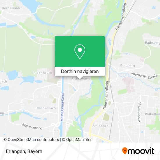 Erlangen Karte