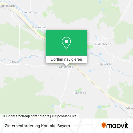 Zisternenförderung Kontakt Karte